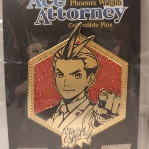 Ace Attorney Phoenix Wright Apollo Justice Golden Series Enamel Pin Collectible